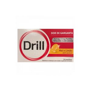 Drill Mel e Limão sem Açúcar 3/0.2mg 24 Pastilhas